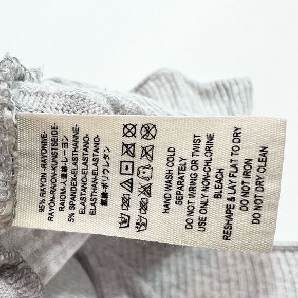 Free People We The Free Pullover Sweater Women's Medium Cowl Neck Rib Split Back - Picture 6 of 10